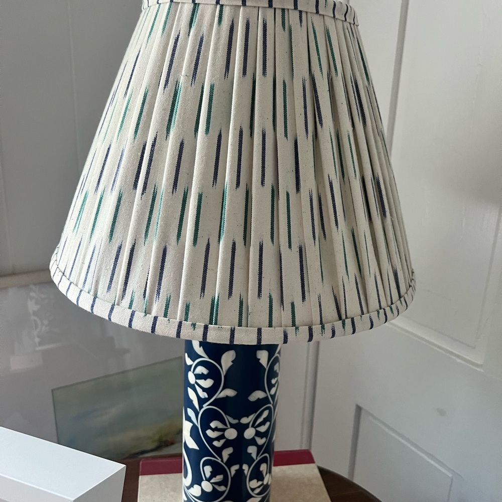 Mela Artisans Floral Vines lamp & Handmade ShadPatterned Table Lamp with Shade